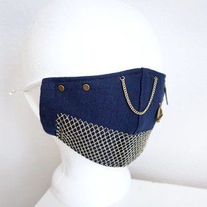 Navy Blue Industrial Explorer Face Mask